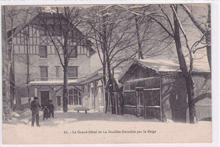 Carte Postale Ancienne CPA 88 - Le Grand-Hôtel De La Feuillée-Dorothée Par La Neige