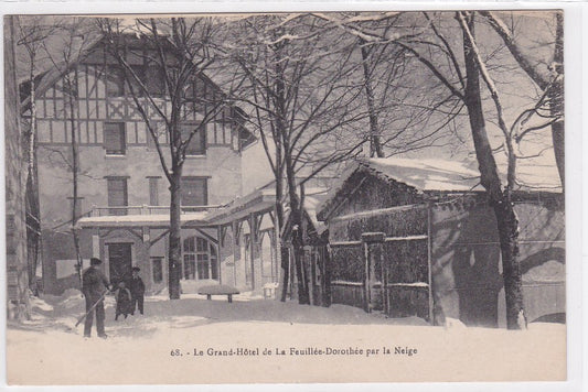 Carte Postale Ancienne CPA 88 - Le Grand-Hôtel De La Feuillée-Dorothée Par La Neige