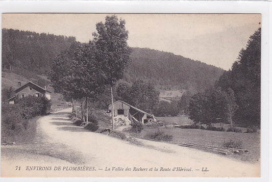 Carte Postale Ancienne CPA 88 - Environs De Plombières - La Vallée Des Rochers Et La Route D'Hérival