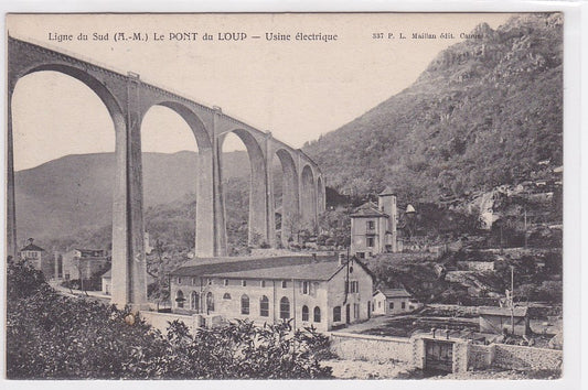 Carte Postale Ancienne CPA 06 - Ligne Du Sud - Le Pont Du Loup - Usine Électrique