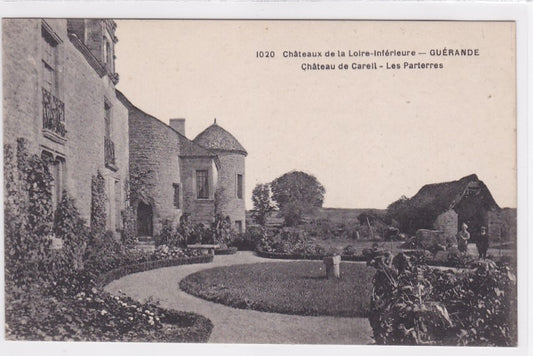 Carte Postale Ancienne CPA 44 - Châteaux De La Loire-Inférieure - Guérande - Château De Careil - Les Parterres
