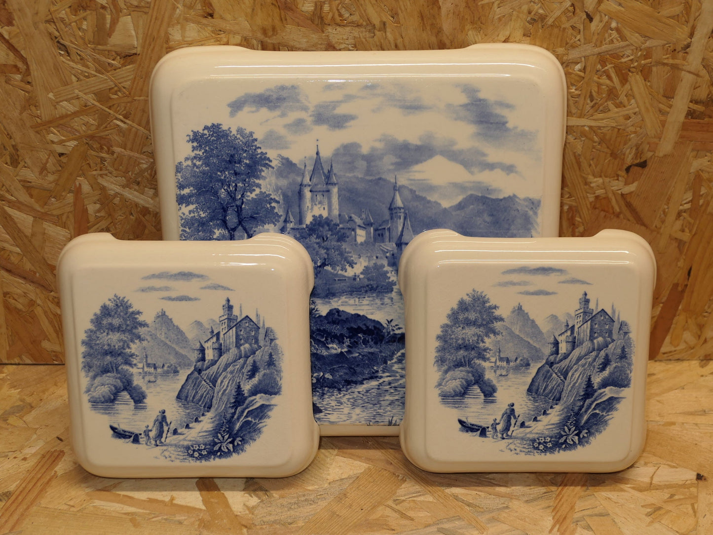 Ensemble Vintage Dessous De Plat & Reposes Bouteilles Villeroy & Boch Mettlach