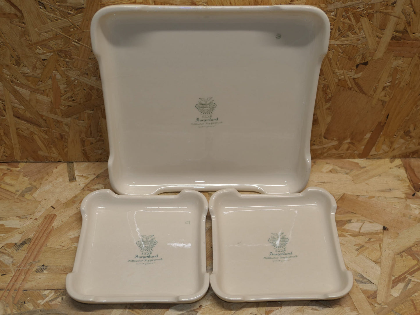 Ensemble Vintage Dessous De Plat & Reposes Bouteilles Villeroy & Boch Mettlach