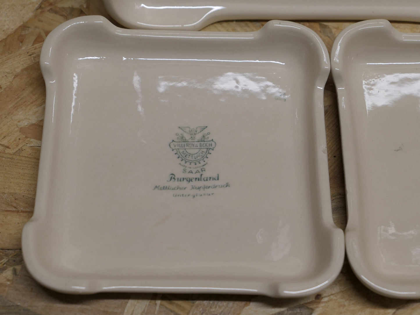 Ensemble Vintage Dessous De Plat & Reposes Bouteilles Villeroy & Boch Mettlach