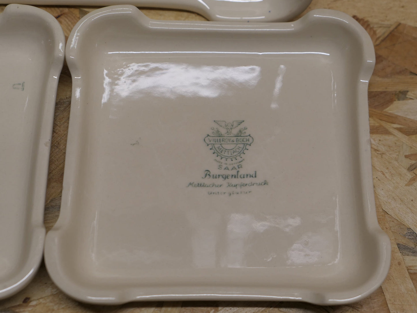 Ensemble Vintage Dessous De Plat & Reposes Bouteilles Villeroy & Boch Mettlach