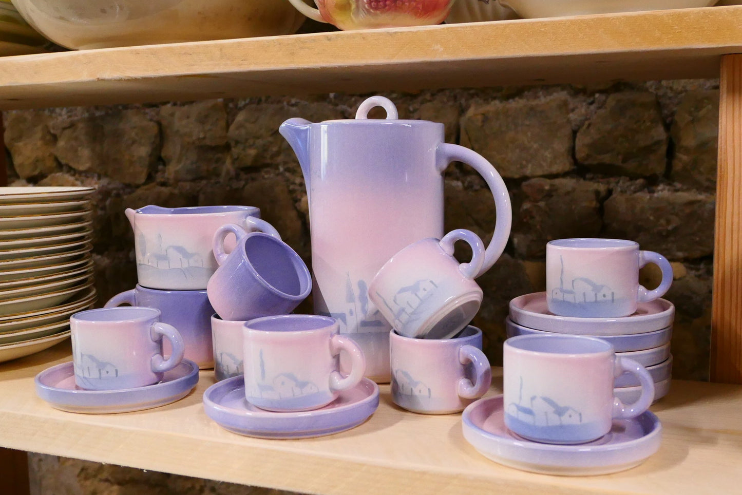 Salins-Les-Bains - Service À Café Vintage 8 Tasses