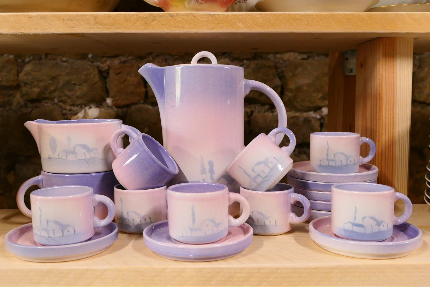 Salins-Les-Bains - Service À Café Vintage 8 Tasses