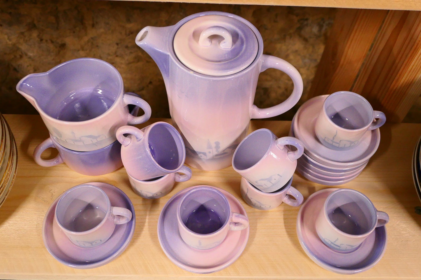 Salins-Les-Bains - Service À Café Vintage 8 Tasses