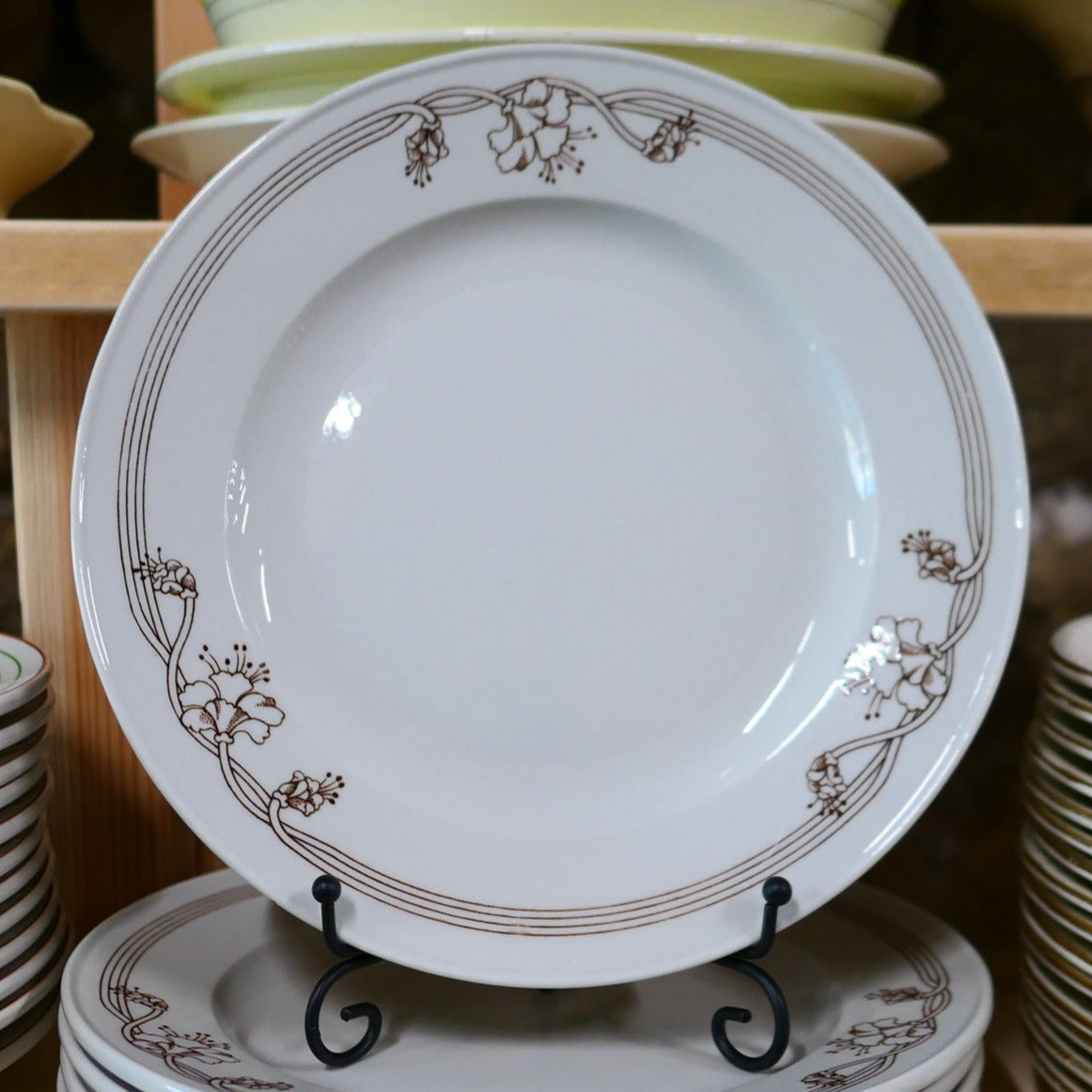 Lot De 6 Assiettes Plates En Porcelaine De Sarreguemines Pyroblan