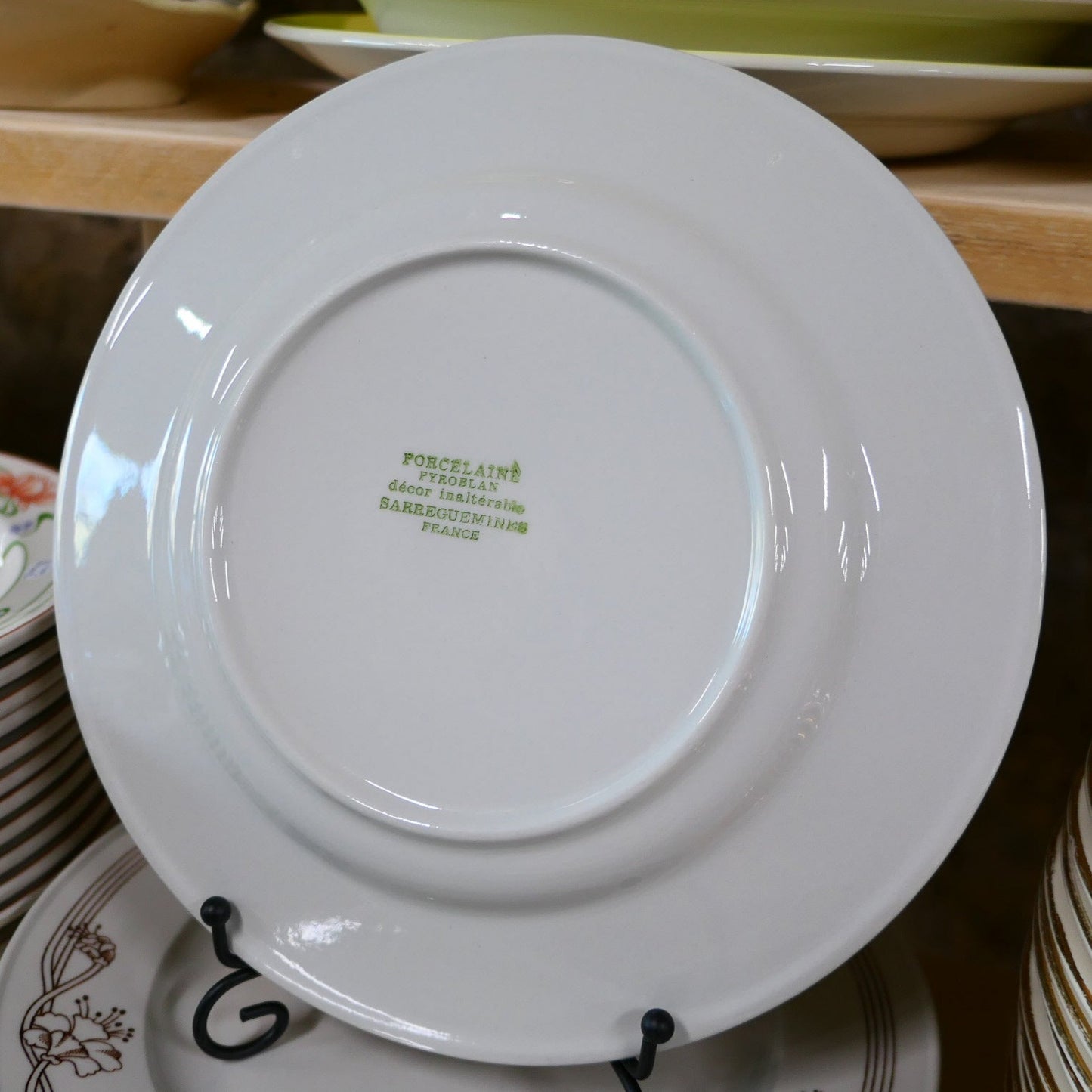 Lot De 6 Assiettes Plates En Porcelaine De Sarreguemines Pyroblan