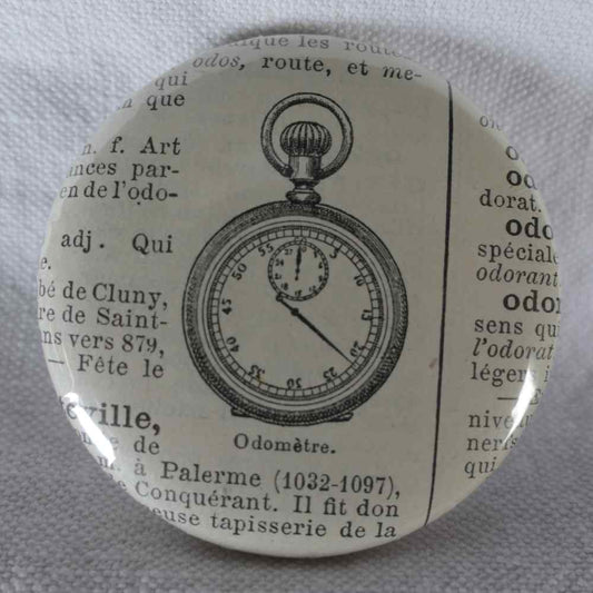 Odomètre - Badge Encyclopédique Original - Ancienne Gravure