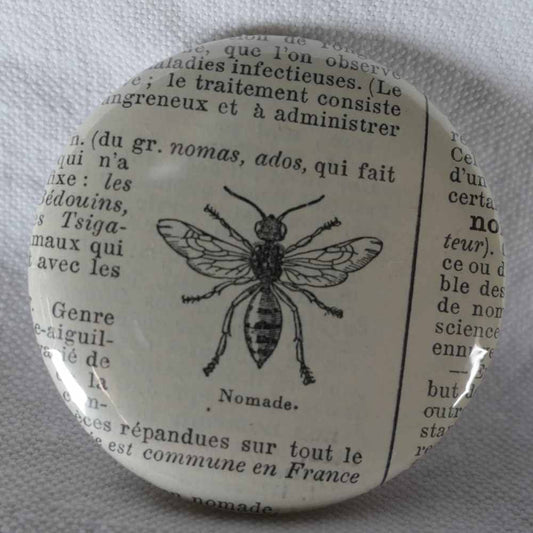 Nomade - Badge Encyclopédique Original - Gravure Ancienne