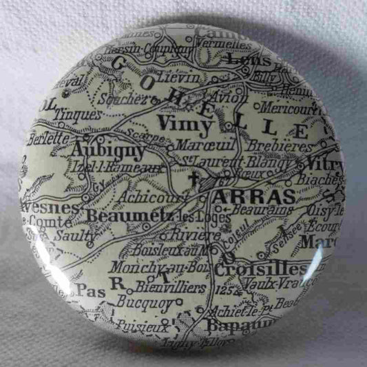 Arras - Badge Encyclopédique Original - Ancienne Gravure