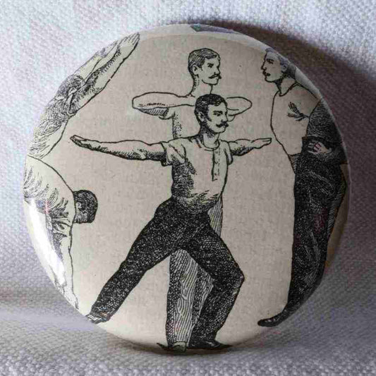 Gymnastique - Badge Encyclopédique Original - Ancienne Gravure