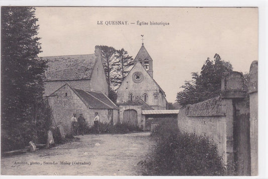 Carte Postale Ancienne CPA Calvados 14 - Le Quesnay - Église Historique