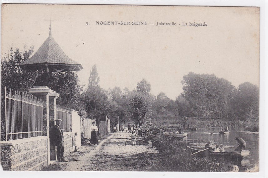 Carte Postale Ancienne CPA 10 Nogent-Sur-Seine - Jolainville - La Baignade