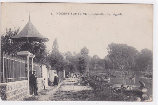 Carte Postale Ancienne CPA 10 Nogent-Sur-Seine - Jolainville - La Baignade