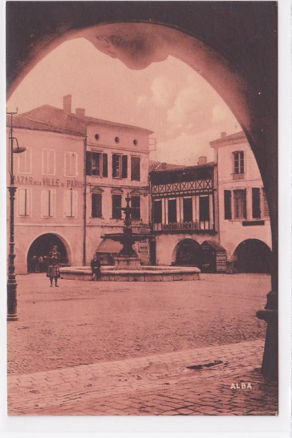 Carte Postale Ancienne CPA 47 Villeneuve-Sur-Lot - La Place Lafayette