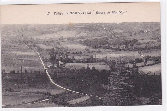 Carte Postale Ancienne CPA 47 Vallée De Beauville - Route De Montégut