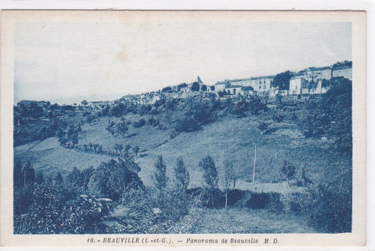 Carte Postale Ancienne CPA 47 - Beauville - Panorama De Beauville