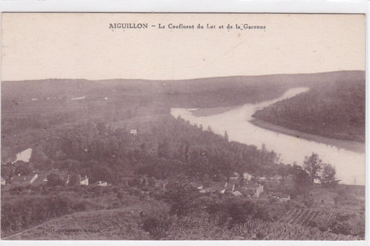 Carte Postale Ancienne CPA 47 Aiguillon - Le Confluent Du Lot Et De La Garonne