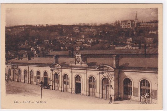Carte Postale Ancienne CPA 47 Agen - La gare