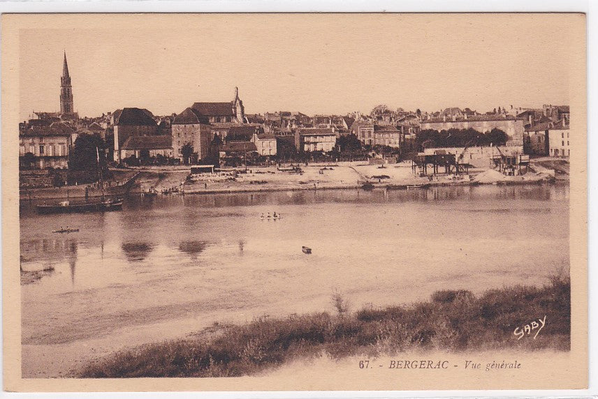 Old Postcard CPA 24 Bergerac - General View