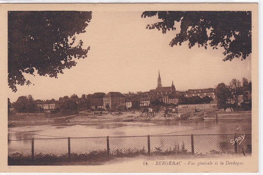 Carte Postale Ancienne CPA 24 Bergerac - Vue Générale Et La Dordogne