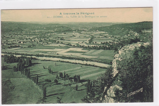 Carte Postale Ancienne CPA 24 Domme - La Vallée De La Dordogne En Amont