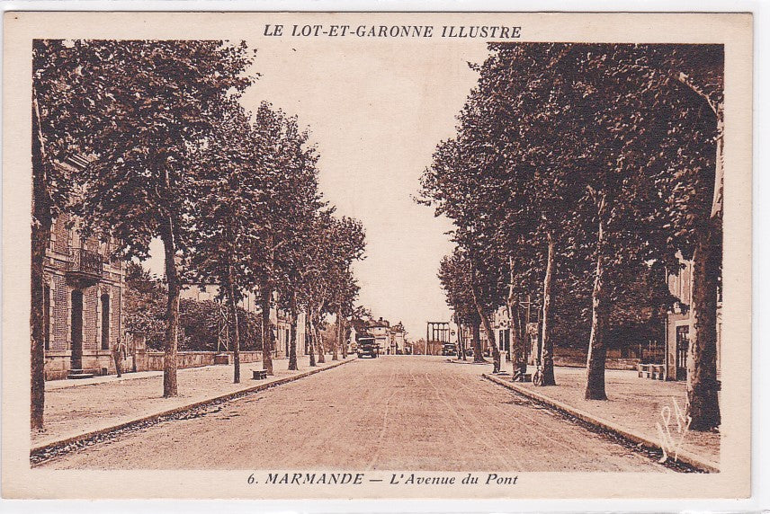 Carte Postale Ancienne CPA 47 Marmande - L'Avenue Du Pont