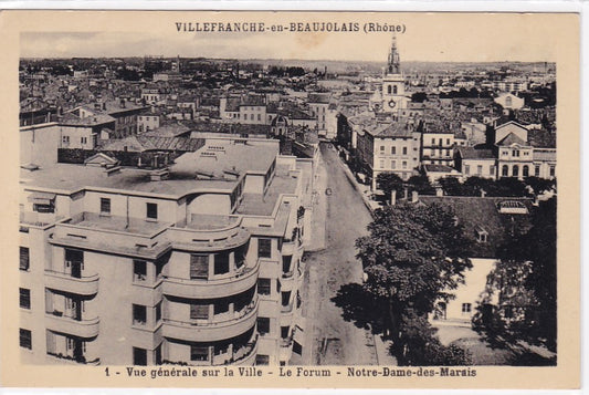 Carte Postale Ancienne CPA 69 Villefranche-En-Beaujolais - Vue Générale