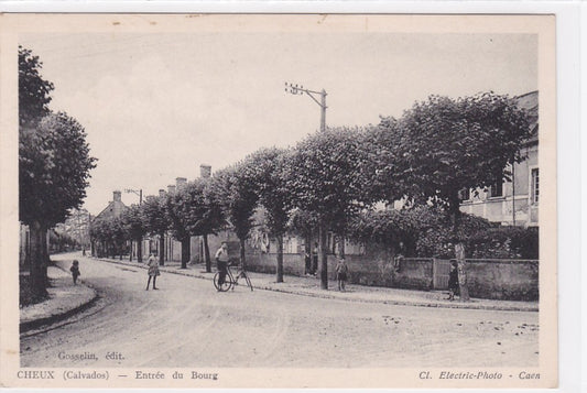 Carte Postale Ancienne CPA Calvados 14 Cheux - Entrée Du Bourg