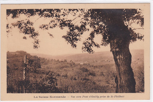 Carte Postale Ancienne CPA 14 Vue Vers Pont D'Ouilly Prise De St-Philbert