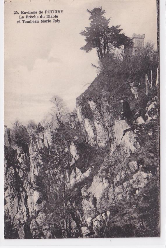 Carte Postale Ancienne CPA Potigny - La Brèche Du Diable Et Tombeau Marie Joly