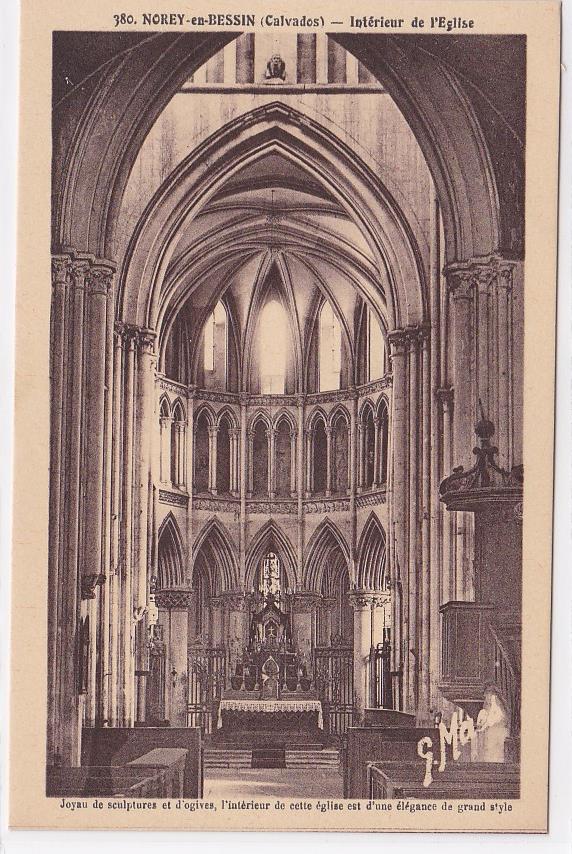 Carte Postale Ancienne CPA Calvados 14 - Norey-En-Bessin - Intérieur De L'Église