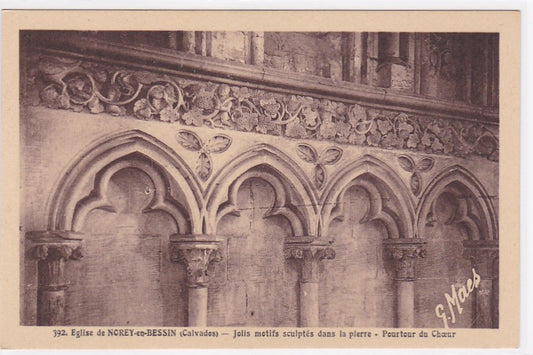 Carte Postale Ancienne CPA Église De Norey-En-Bessin - Motifs Sculptés - Chœur