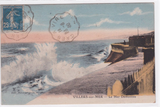Carte Postale Ancienne CPA Calvados 14 - Villers-Sur-Mer - La Mer Démontée