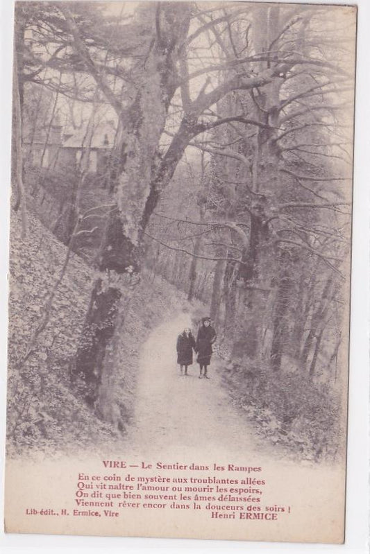 Carte Postale Ancienne CPA Calvados 14 Vire - Le Sentier Dans Les Rampes