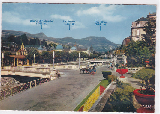 Carte Postale CPSM 63 La Bourboule - La Dordogne Et Les Ponts - Promenade À Âne