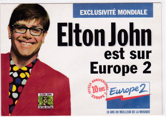 Carte Publicitaire Elton John Est Sur Europe 2