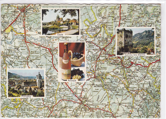 Carte Postale CPSM 39 Le Jura - D'Après Carte Michelin N°70 - Multivue