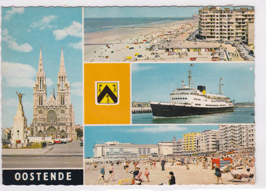 Carte Postale CPSM Belgique - Oostende - Multivue