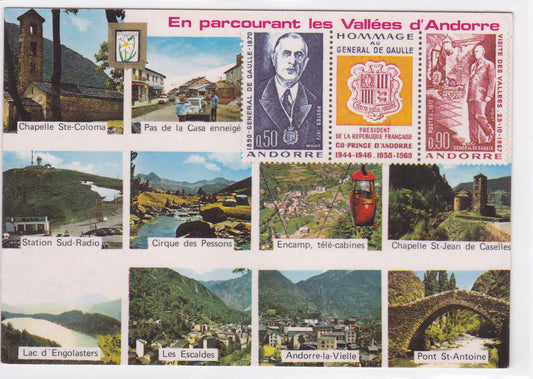 Carte Postale CPSM En Parcourant Les Vallées D'Andorre - Multivue