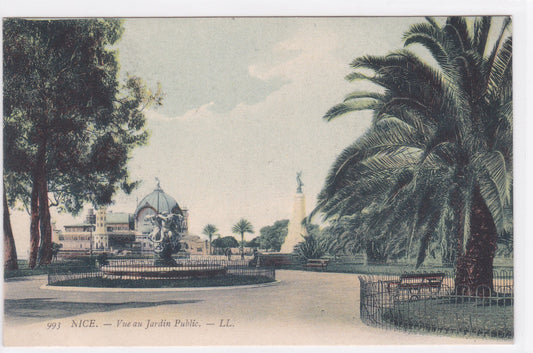 Carte Postale CPA 06 Nice - Vue Au Jardin Public