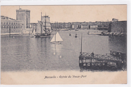 Carte Postale CPA 13 Marseille - Entrée Du Vieux-Port