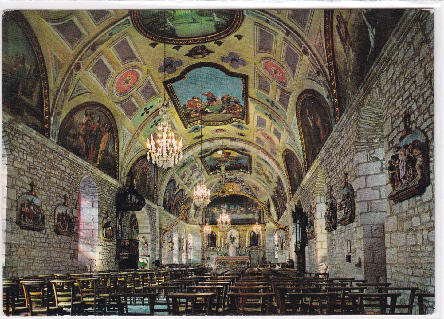 Carte Postale CPM 50 Église De Montfarville - Fresques De G. Fouace