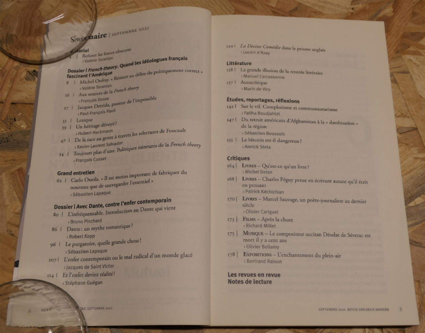 Revue Des Deux Mondes N°3822 - 09/2021 - Michel Onfray - Dante - Afghanistan
